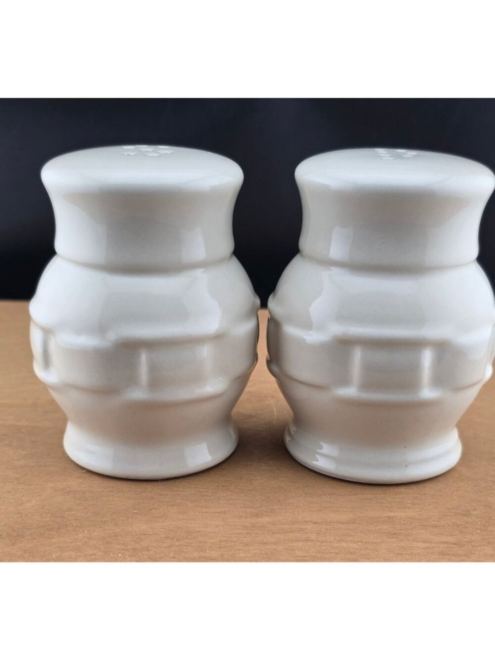 Longaberger White Ceramic Salt & Pepper Shaker Set - Picture 2 of 8